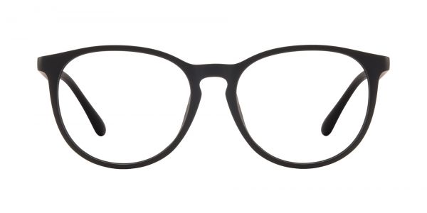 Maple Oversized Round Prescription Glasses - Black