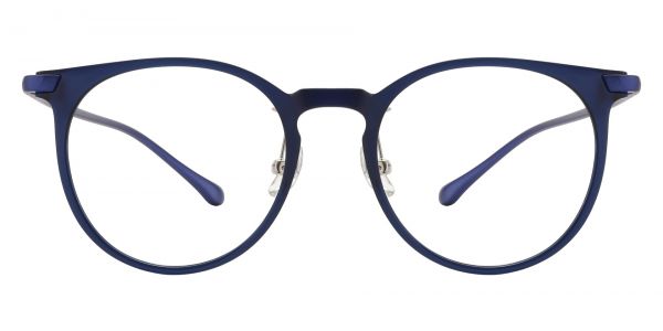 Clement Round Prescription Glasses - Blue
