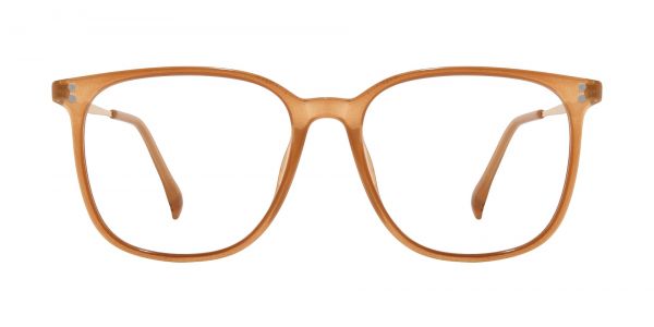 Jade Square Prescription Glasses - Brown