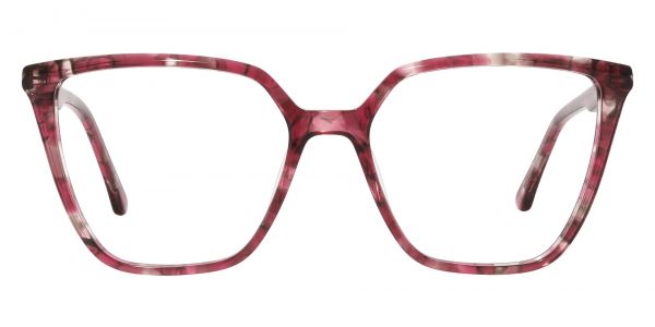 Chantilly Geometric Prescription Glasses - Red