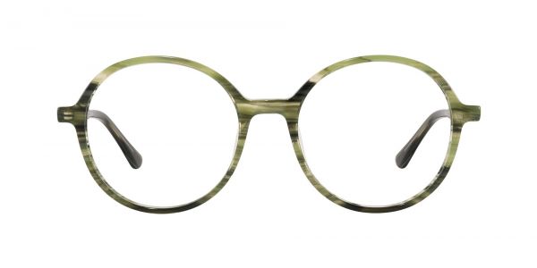 Shin Round Prescription Glasses - Green