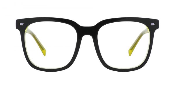 Horton Oversized Square Prescription Glasses - Yellow