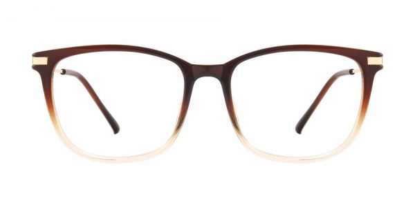 Katie square Prescription Glasses - Brown