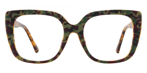 Tulare Square Prescription Glasses - Floral