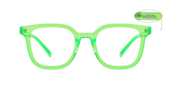 Florian Square Prescription Glasses - Green