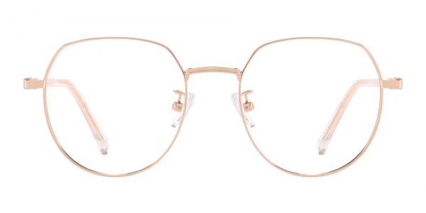 Corden Geometric Prescription Glasses - Rose Gold