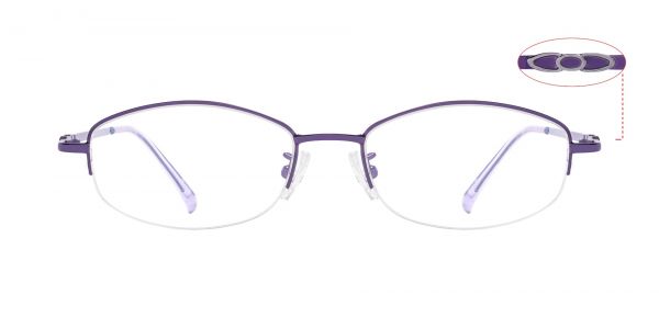 Sue Oval Prescription Glasses - Purple