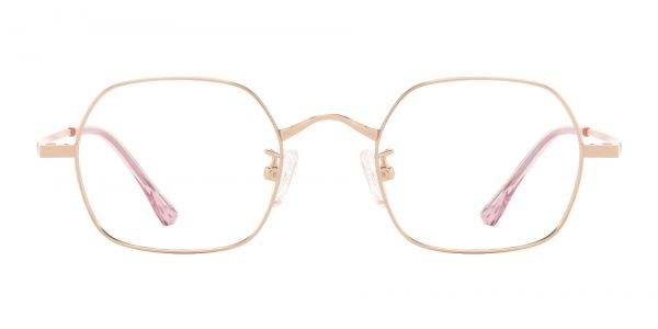 Laurie Geometric Prescription Glasses - Rose Gold