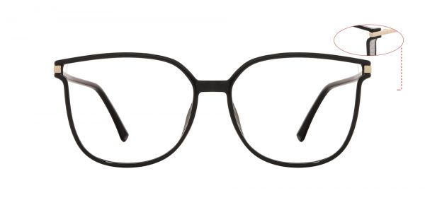 Nicolette Square Prescription Glasses - Black
