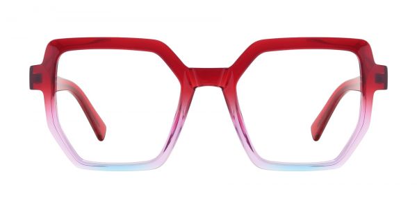 Tracy Geometric Prescription Glasses - Red