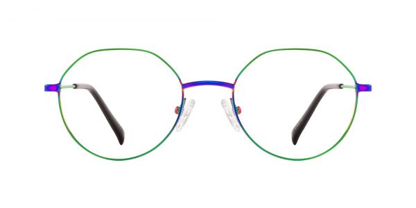 Kerry Geometric Prescription Glasses - Two-tone/Multi Color