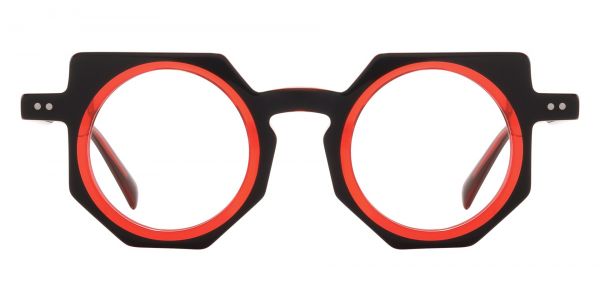 Greer Geometric Prescription Glasses - Red