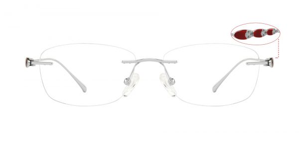 Aletha Rimless Prescription Glasses - Silver