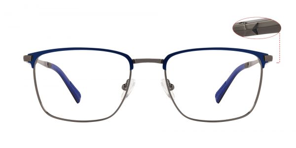 Hubbard Rectangle Prescription Glasses - Blue