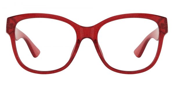 Safiya Geometric Prescription Glasses - Red, Women's Eyeglasses