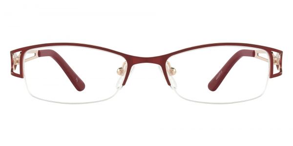 Hagar Rectangle Prescription Glasses - Red