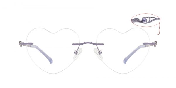 Cupid Rimless Prescription Glasses - Purple