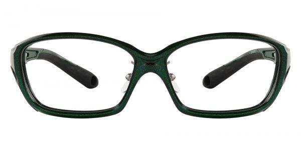 Ezekiel Rectangle Prescription Glasses - Green