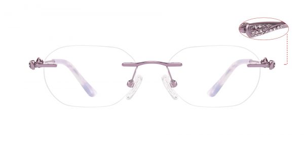Alyza Rimless Prescription Glasses - Purple