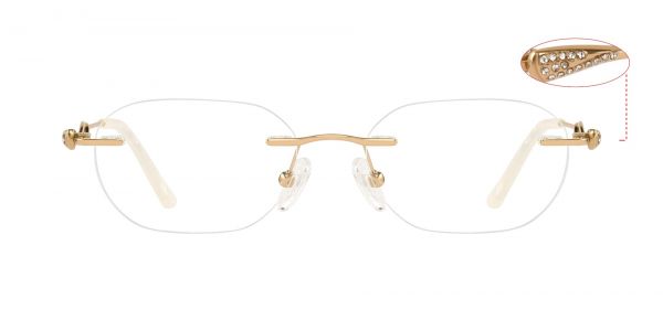 Alyza Rimless Prescription Glasses - Gold