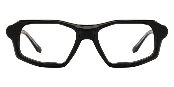 Toscano Geometric Prescription Glasses - Black