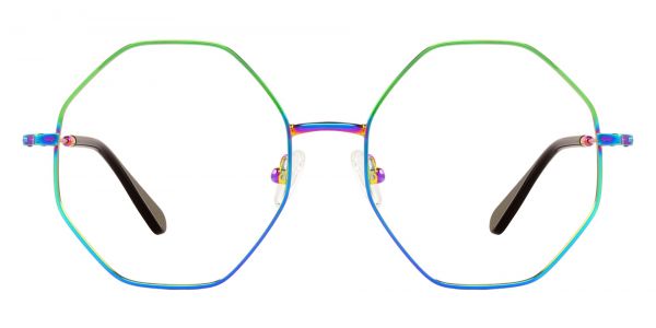 Caswell Geometric Prescription Glasses - Two-tone/Multi Color