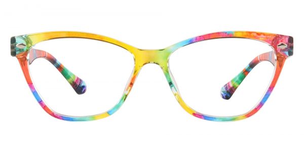 Alexandria Cat Eye Prescription Glasses - Two-tone/Multi Color