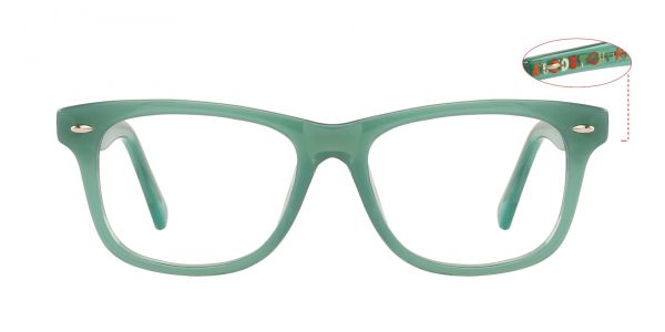 Kids Eureka Square Prescription Glasses - Green