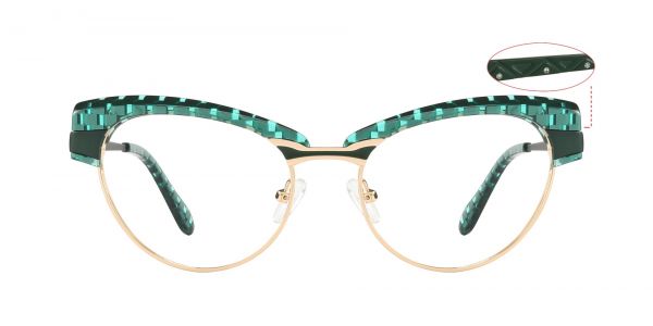 Naomi Browline Prescription Glasses - Green