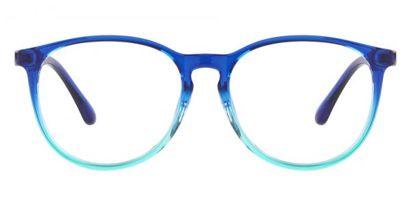 Maple Oversized Round Prescription Glasses - Blue