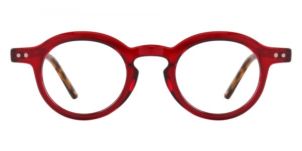Alpha Round Prescription Glasses - Red