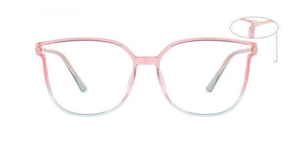 Nicolette Square Prescription Glasses - Pink