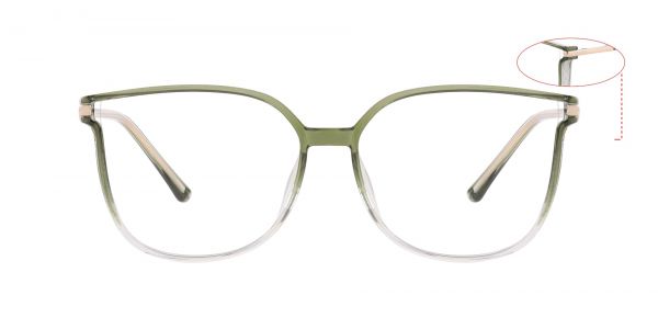 Nicolette Square Prescription Glasses - Green