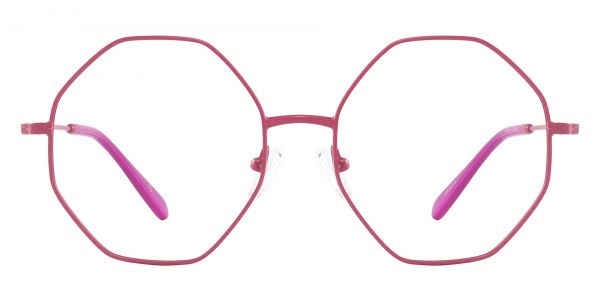 Caswell Geometric Prescription Glasses - Pink