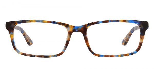 Ennis Rectangle Prescription Glasses - Two-tone/Multi Color