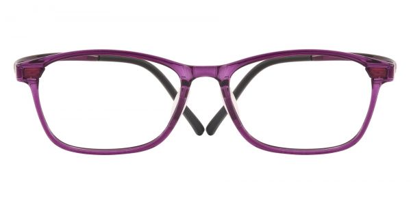 Burr Rectangle Prescription Glasses - Purple