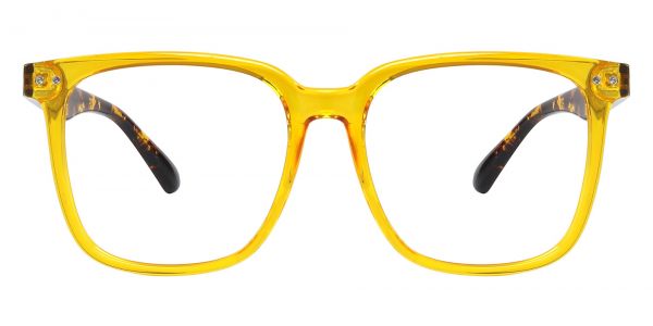 Peabody Square Prescription Glasses - Yellow