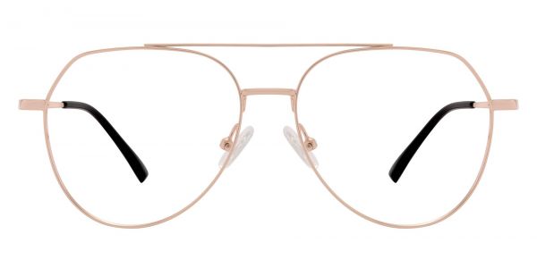 Wexford Aviator Prescription Glasses - Rose Gold