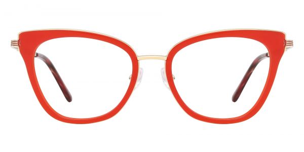 Zarina Cat Eye Prescription Glasses - Red