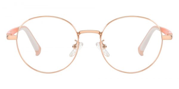 Platte Round Prescription Glasses - Rose Gold