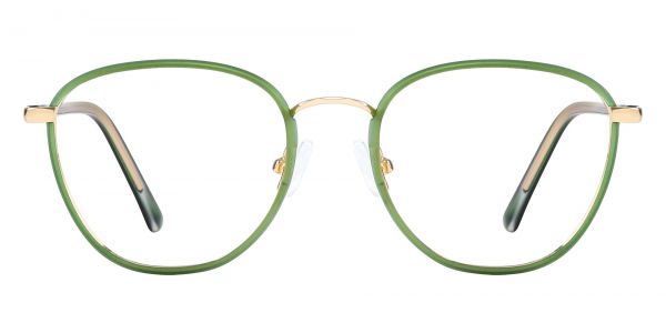 Nelly Round Prescription Glasses - Green