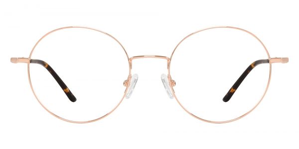 Bravo Round Prescription Glasses - Rose Gold