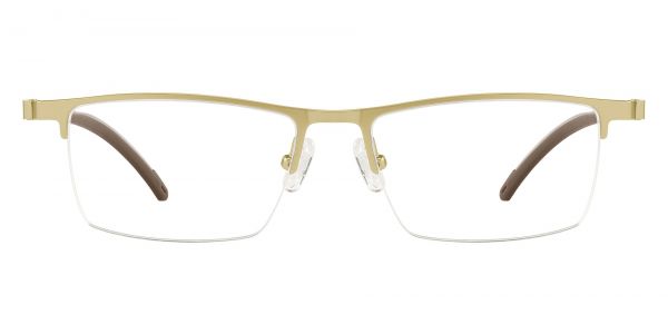 Shelton Rectangle Prescription Glasses - Gold