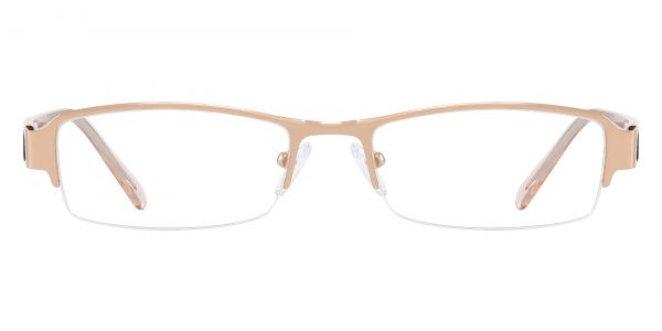 Jamilla Rectangle Prescription Glasses - Rose Gold