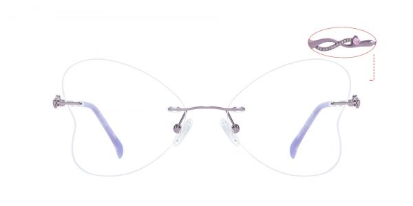 Alegria Rimless Prescription Glasses - Purple