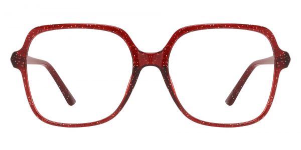 Noelle Square Prescription Glasses - Red