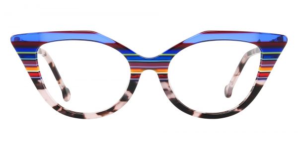 Gatsby Cat Eye Prescription Glasses - Striped