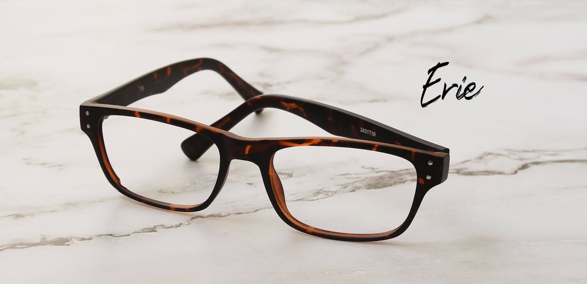 Erie Rectangle Prescription Glasses Tortoise Women's Eyeglasses