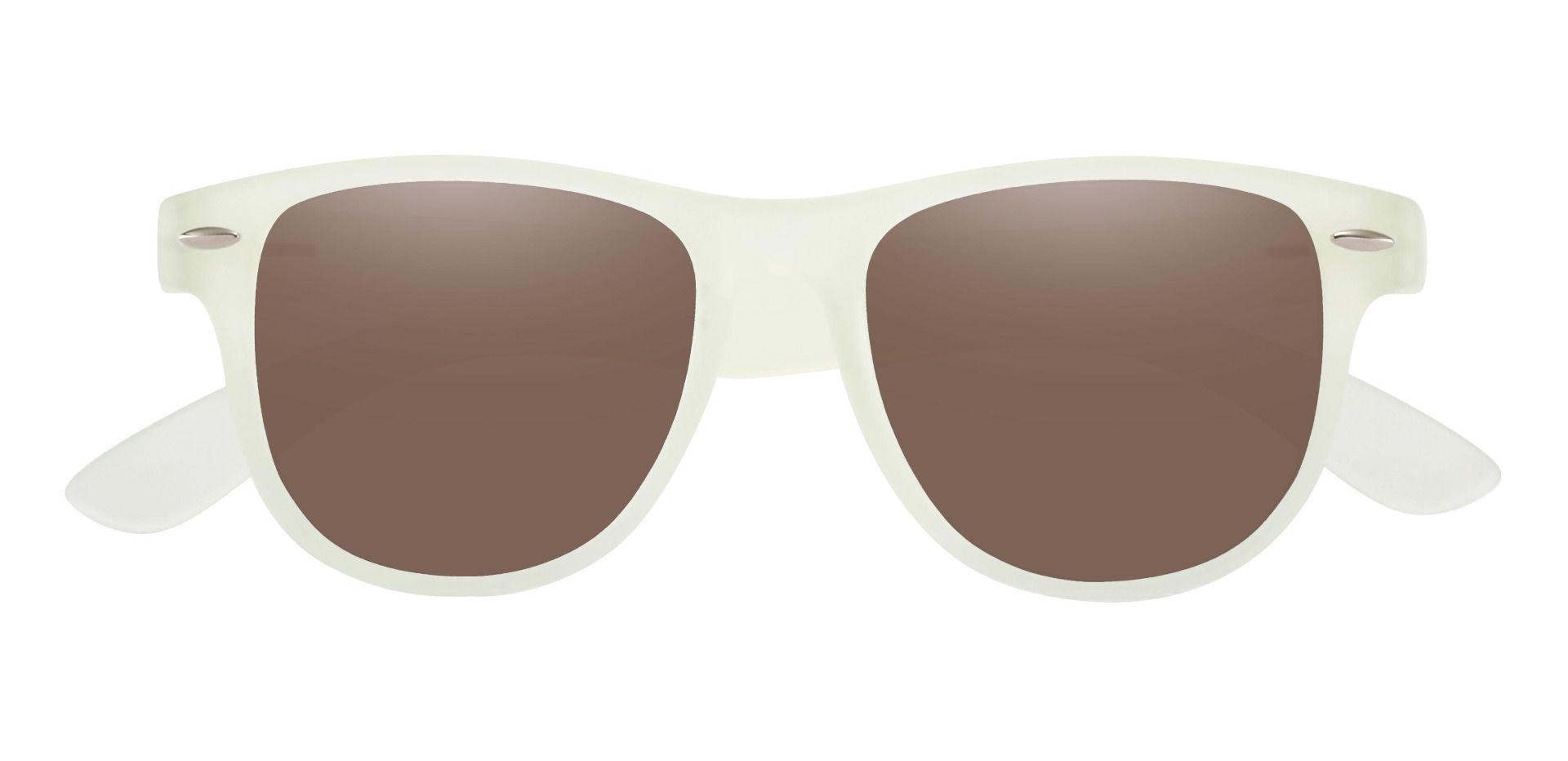 Nash Square Prescription Sunglasses - Clear Frame With Brown Lenses