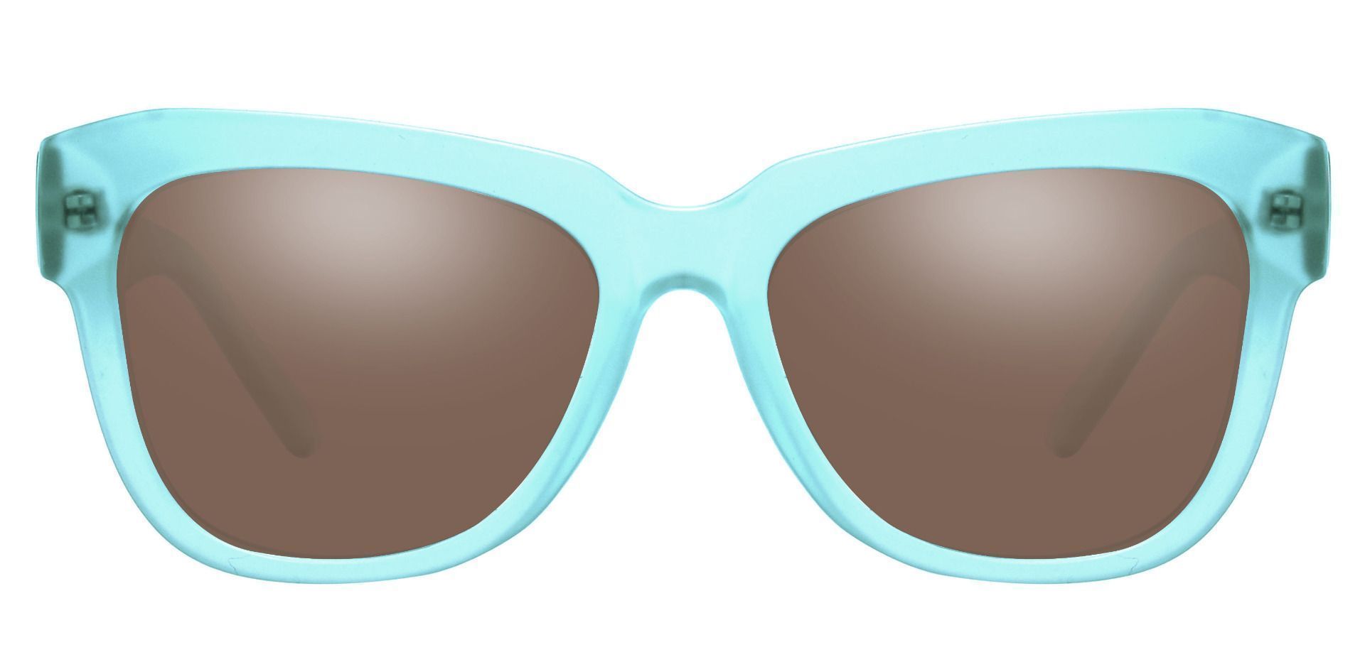Gina Cat-Eye Progressive Sunglasses - Blue Frame With Brown Lenses